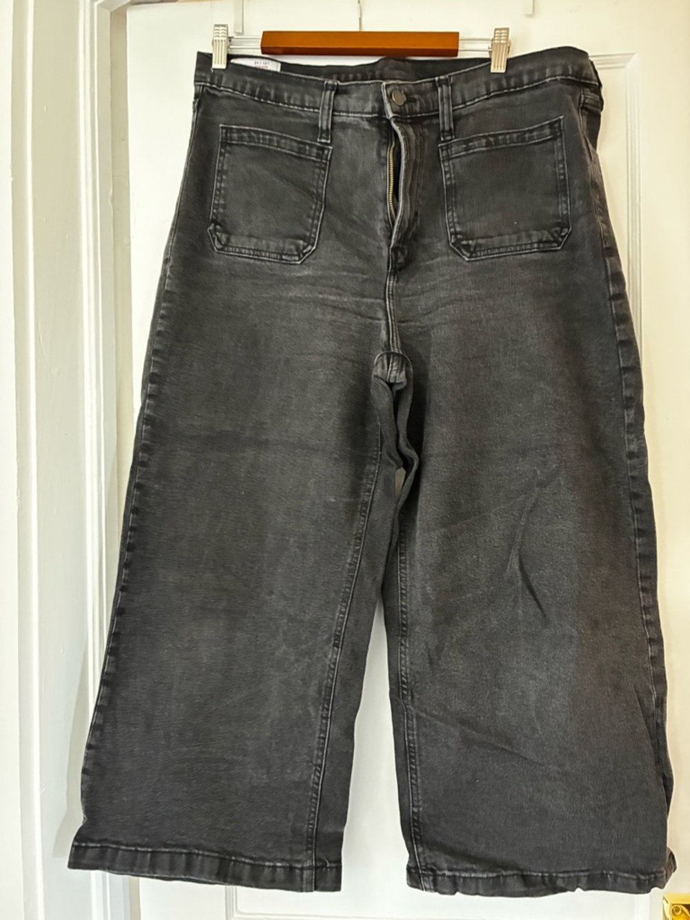 GAP High-Waist Wide Leg Black Jeans